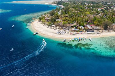 Luftaufnahme von Gili Air